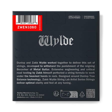 Struny Dunlop Zakk Wylde Electric 10-60 ZWEN1060
