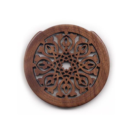 Zatyczka do otworu rezonansowego LuteHole z drewna orzechowego 100mm #01