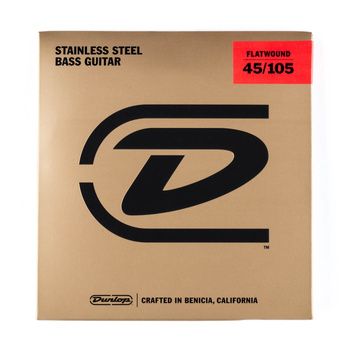 Struny Dunlop Flatwound Stainless Steel 45-105 DBFS45105