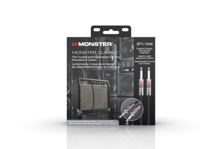 MONSTER CABLE kabel głośnikowy CLASSIC 0.9m jack 1/4 prosty - jack 1/4 prosty