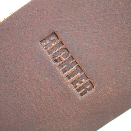 Pasek do gitary skórzany RICHTER Raw II Punch Brown