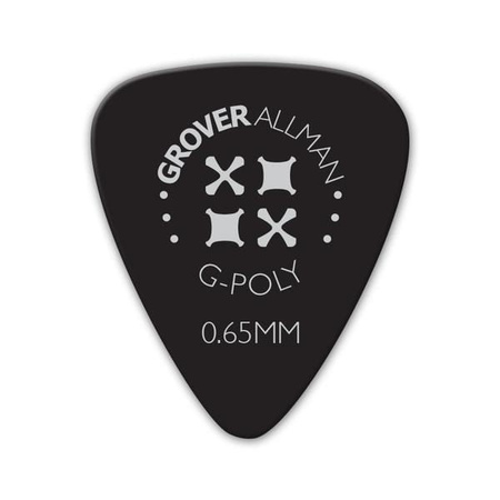 Kostka gitarowa Grover Allman G-Poly  Black  0.65mm