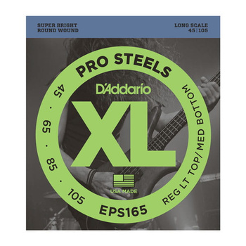 Struny D'Addario ProSteels Bass Custom Light 45-105 Long Scale (EPS165)