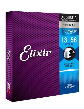 Struny Elixir PolyWeb 80/20 Bronze 13-56 Medium (11100)