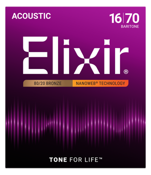 Struny Elixir NanoWeb 80/20 Bronze 16-70 Baritone (11306)