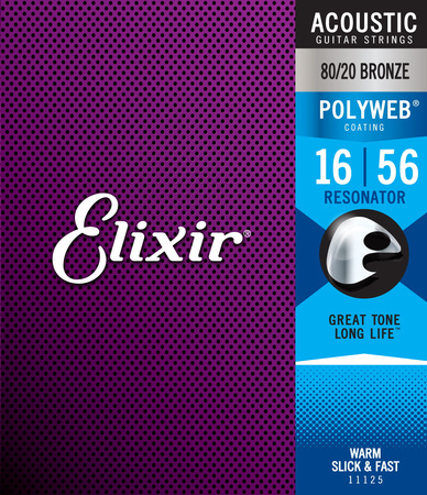 Struny Elixir PolyWeb 80/20 Bronze 16-56 Resonator (11125)