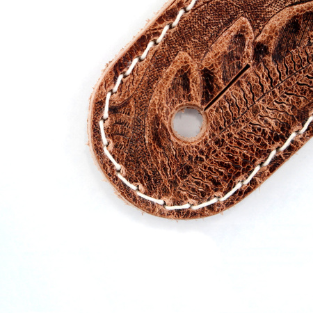 Pasek do gitary skórzany RICHTER Raw II Contour Leaves Natural