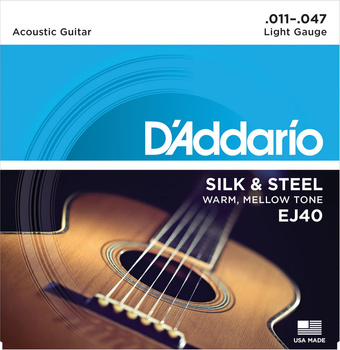 Struny D'Addario EJ40 Silk & Steel Folk, 11-47
