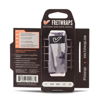 Opaska tłumiąca Gruv Gear Fretwraps Small biało-szare moro