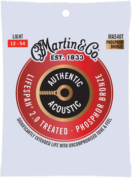 Struny Martin Authentic Acoustic Lifespan 2.0 Treated Phosphor Bronze 12-54 (MA540T)