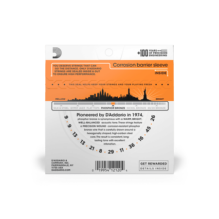 Struny D'Addario Phosphor Bronze 12-string Extra Light 9-45 EJ41