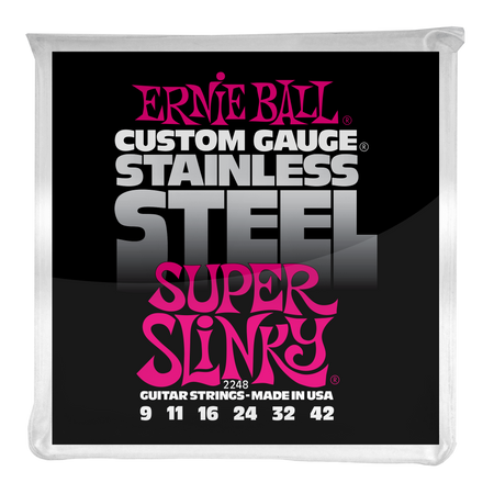 Struny Ernie Ball Super Slinky Stainless Steel Wound 09-42 (2248)