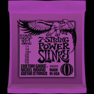 Struny Ernie Ball 7-string Power Slinky  Nickel Wound 11-58 (2620)