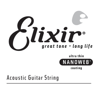 Struna Elixir Nanoweb 80/20 Bronze .025 owijana (15125)