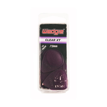 12 x kostka gitarowa profilowana transparentna z gripem Wedgie Clear XT 0.73mm