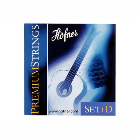 Struny do gitary klasycznej Höfner Premium + zapasowa struna D (HPS)