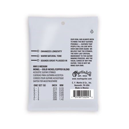 Struny Martin Retro Monel Medium 13-56 MM13