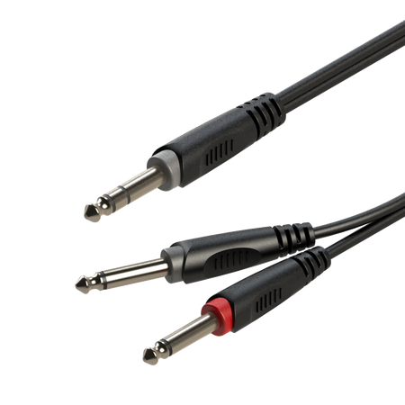Kabel Roxtone 2 x 6,3 jack / 1 x 6,3 jack stereo 3m RAYC100L3