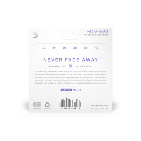 Struny D'Addario XS Nickel Coated Electric Medium 11-49 (XSE1149)