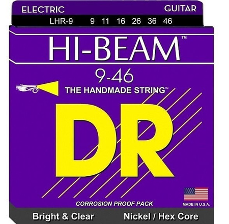 Struny DR Hi-Beams Electric Guitar Nickel/Hex Core 9-46 (LHR-9)
