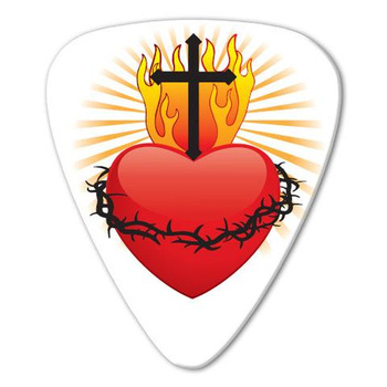 Kostka gitarowa Grover Allman Christian Heart&Cross .80mm