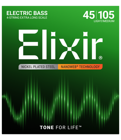 Struny Elixir NanoWeb 4-String 45-105 Medium/Extra Long Scale (14087)
