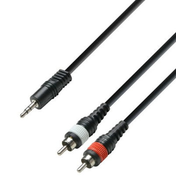 Kabel Adam Hall 1 x 3,5 jack stereo / 2 x RCA 1m