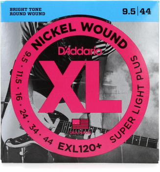 Struny D'Addario EXL120+ Nickel Wound Super Light Plus 9.5-44