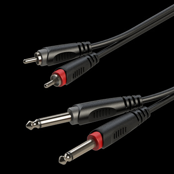 Kabel Roxtone 2 x RCA / 2 x 6,3 jack 3m RACC150L3