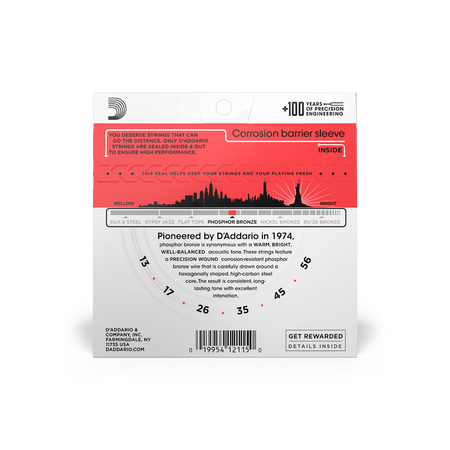 Struny D'Addario Phosphor Bronze Medium 13-56 EJ17