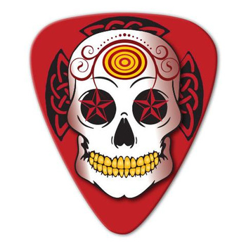 Kostka gitarowa Grover Allman Skull Red .80mm