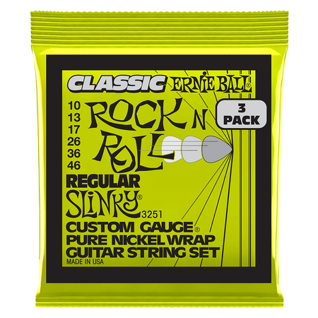3-PACK Struny Ernie Ball Classic Pure Nickel Regular Slinky 10-46 (3251)