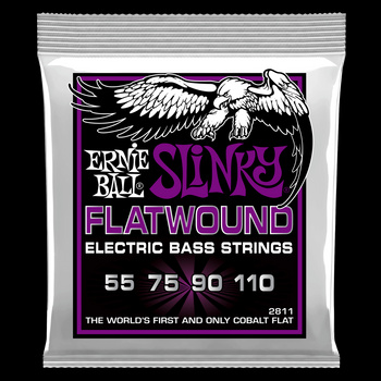 Struny Ernie Ball Power Slinky Cobalt Flatwound Bass 55-110 (2811)