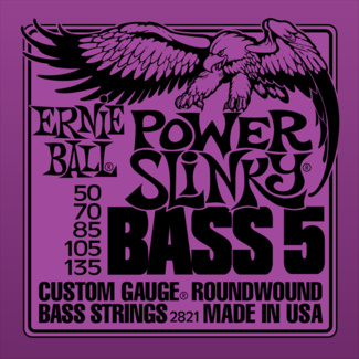 Struny Ernie Ball Power Slinky 5-string Bass Nickel Wound 50-135 (2821)