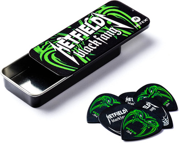 Zestaw 6 kostek gitarowych .94mm Dunlop James Hetfield Black Fang w kolekcjonerskiej puszce