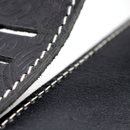 Pasek do gitary skórzany RICHTER Raw II Contour Western Rose Black