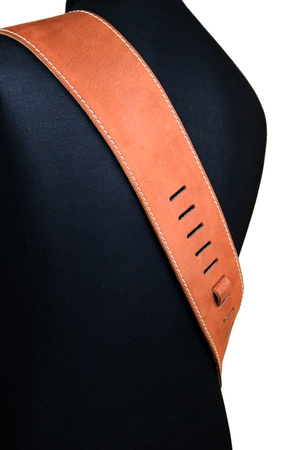 Pasek do gitary skórzany RICHTER Raw III Contour Waxy Suede Brown