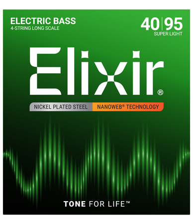 Struny Elixir NanoWeb 4-String 40-95 Super Light/Long Scale (14002)