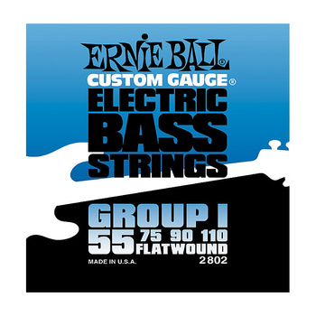 Struny Ernie Ball Flat Wound Group I Electric Bass 55-110 (2802)