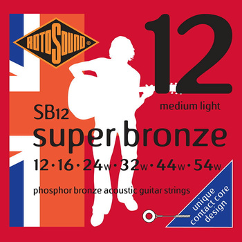 Struny Rotosound Super Bronze Phosphor Bronze Acoustic Medium Light 12-53 (SB12)
