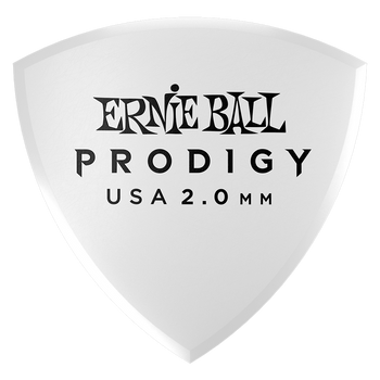Kostka gitarowa Ernie Ball Prodigy Large Shield 2.00mm biała