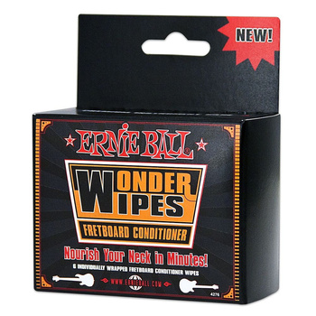 Czyścik odżywka do podstrunnicy Ernie Ball Wonder Wipes Box 6 sztuk (4276)