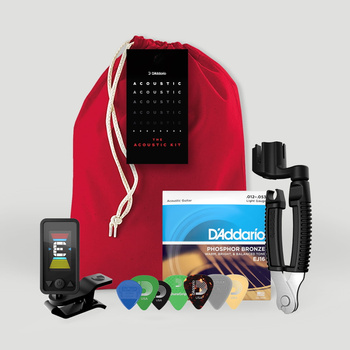 Promocyjny zestaw D'Addario do gitary akustycznej pod choinkę EJ16