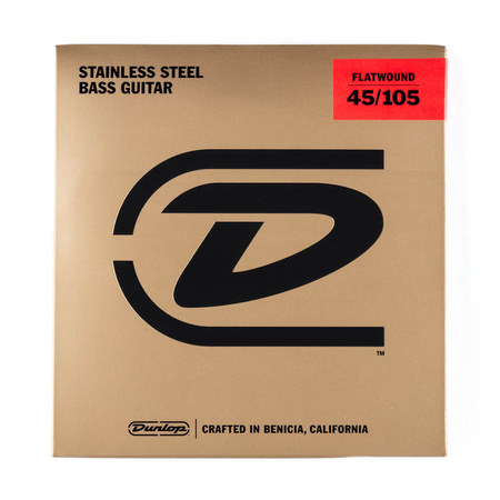 Struny Dunlop Flatwound Stainless Steel 45-105 DBFS45105