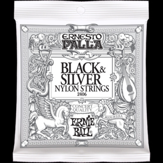 Struny Ernie Ball Ernesto Palla Nylon Classical Black & Silver (2406)