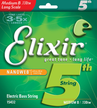Struna Elixir NanoWeb .130L TW basowa B-6 Medium (15432)