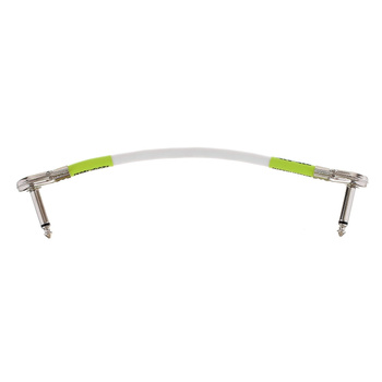 Przewód do łączenia efektów Ernie Ball Flat Angle Patch White 15cm (6052)