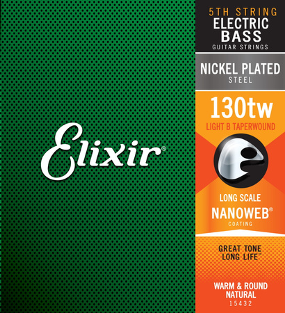 Struna Elixir NanoWeb .130L TW basowa B-6 Medium (15432)