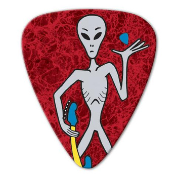 Kostka gitarowa Grover Allman Alien Red .80mm