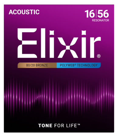 Struny Elixir PolyWeb 80/20 Bronze 16-56 Resonator (11125)